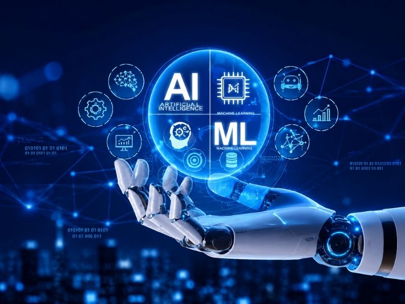 Artificial Intelligence and Machine Learning training program at InnoNexus Mohali featuring AI automation, machine learning models, neural networks, robotics, and intelligent technology systems