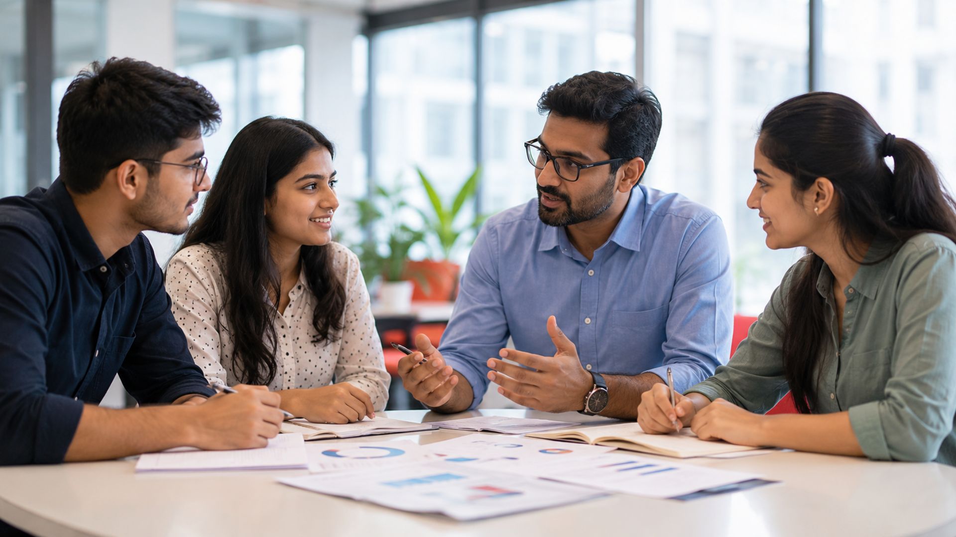 Students learning with mentor guidance and practical AI training at InnoNexus Mohali